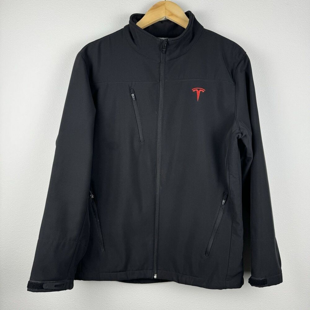 Tesla Jacket Black Red Full Zip Softshell Employe… - image 1